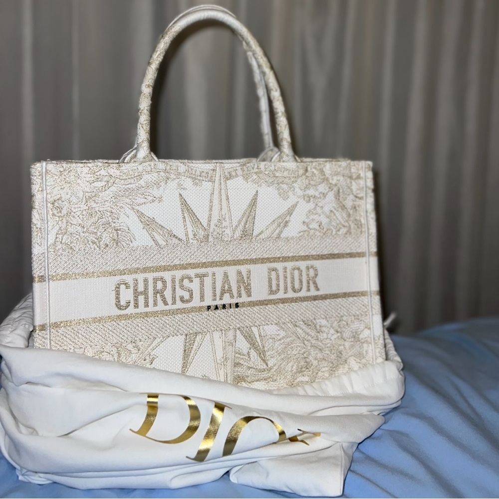 Dior embroidered Tote Book Bag